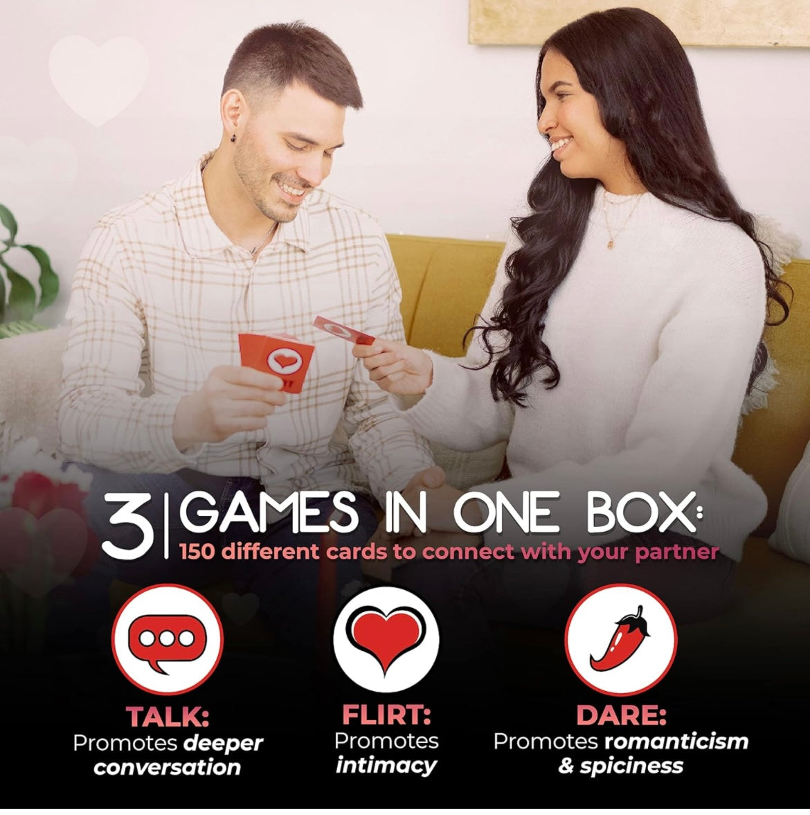 Romantic 3- Pack Game For Couples- Talk, Flirt or DARE each other 💕